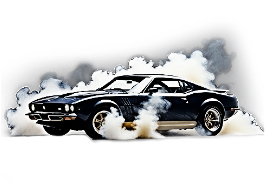 車から煙が出ている写真